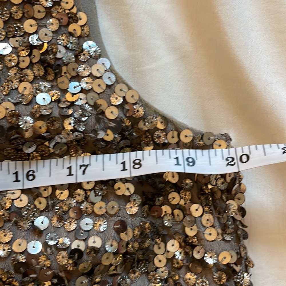 VINCE | Sleeveless Gold Sequin Blouse - Picture 10 of 12
